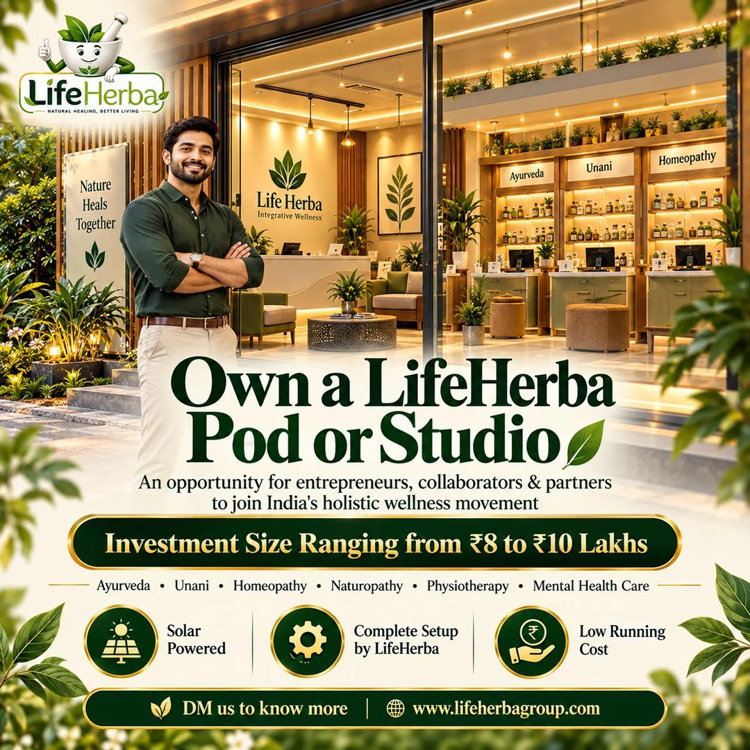 Own a LifeHerba Pod or Studio, investment from ₹8 to ₹10 lakhs